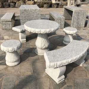 granite outdoor Garden stone table and chair