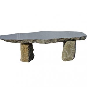 natural stone bench and table