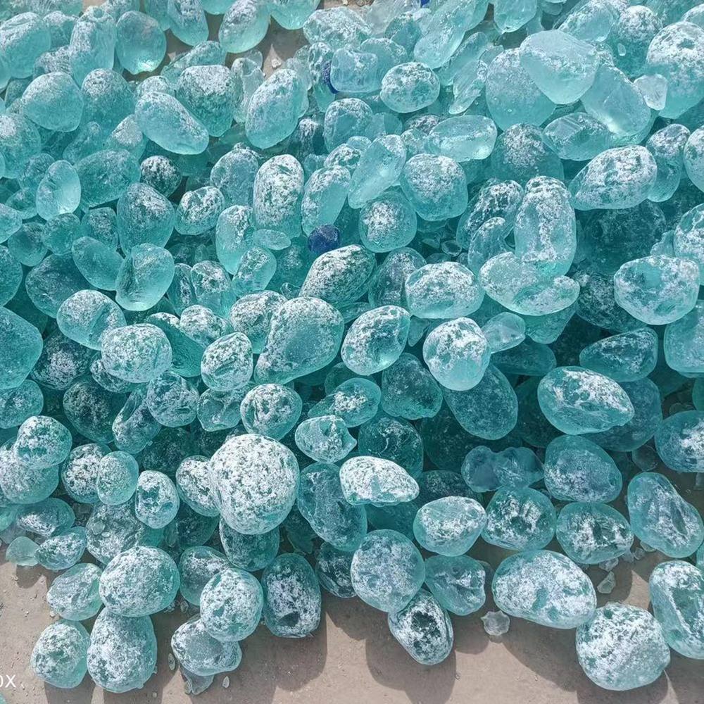 Glass heavy tumbled glass rocks Shandong Sanlei Trading co.,ltd