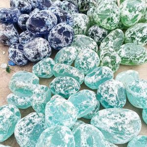 Glass heavy tumbled glass rocks