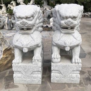 Garden Granite outdoor foo dog statues