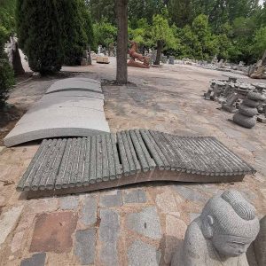 Beautiful granite stone garden bridge